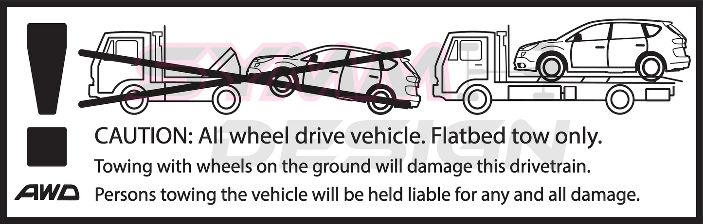 Tow Decal "Flat-Bed Only"