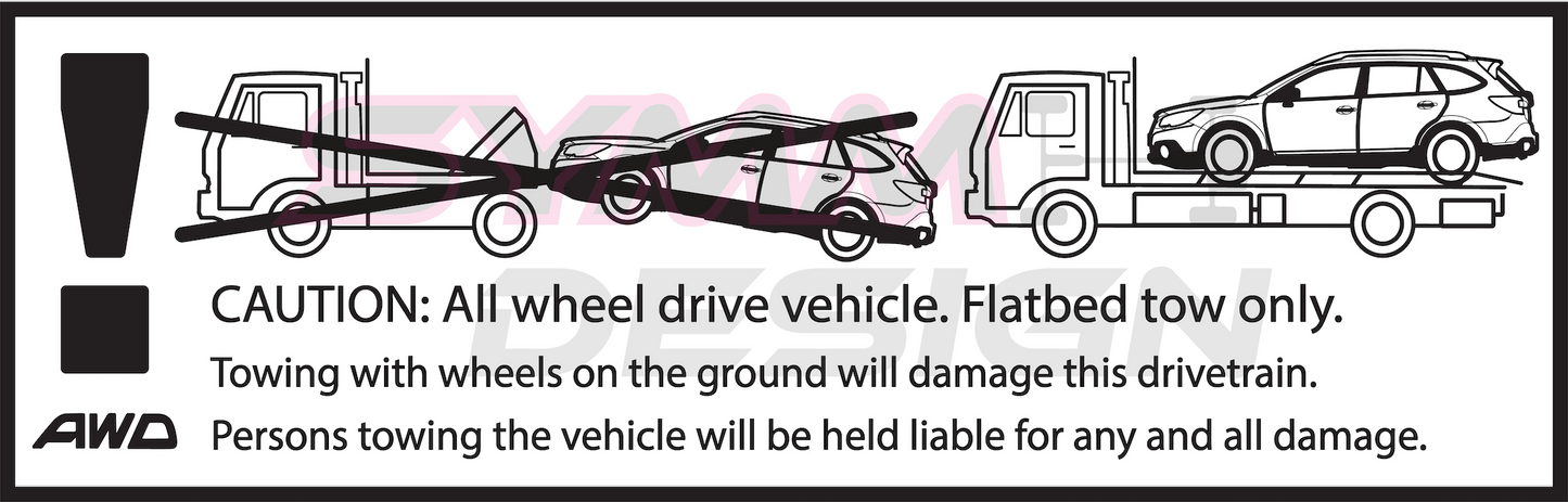 Tow Decal "Flat-Bed Only"