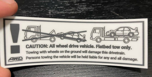 Tow Decal "Flat-Bed Only"